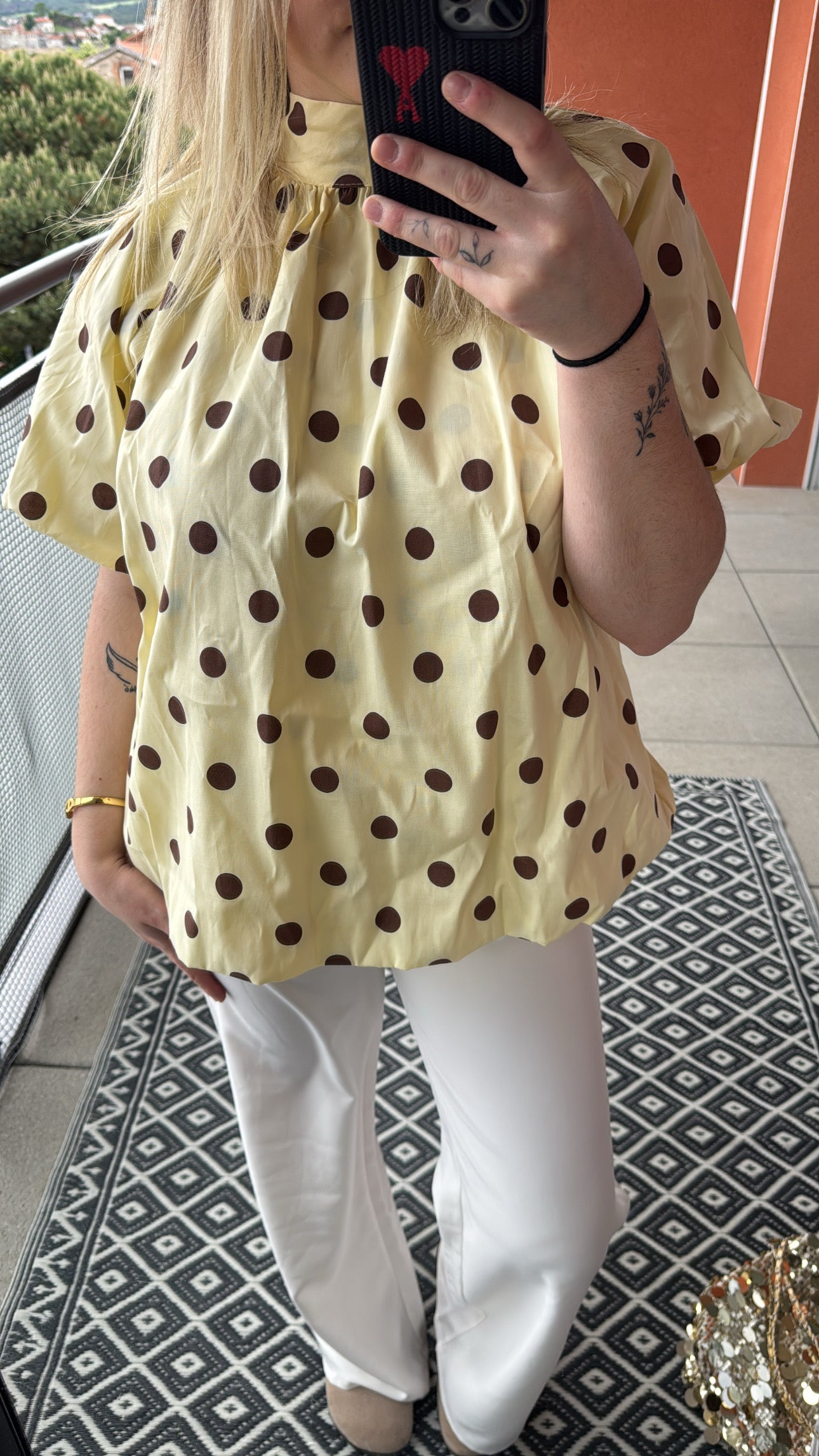 Blouse à pois