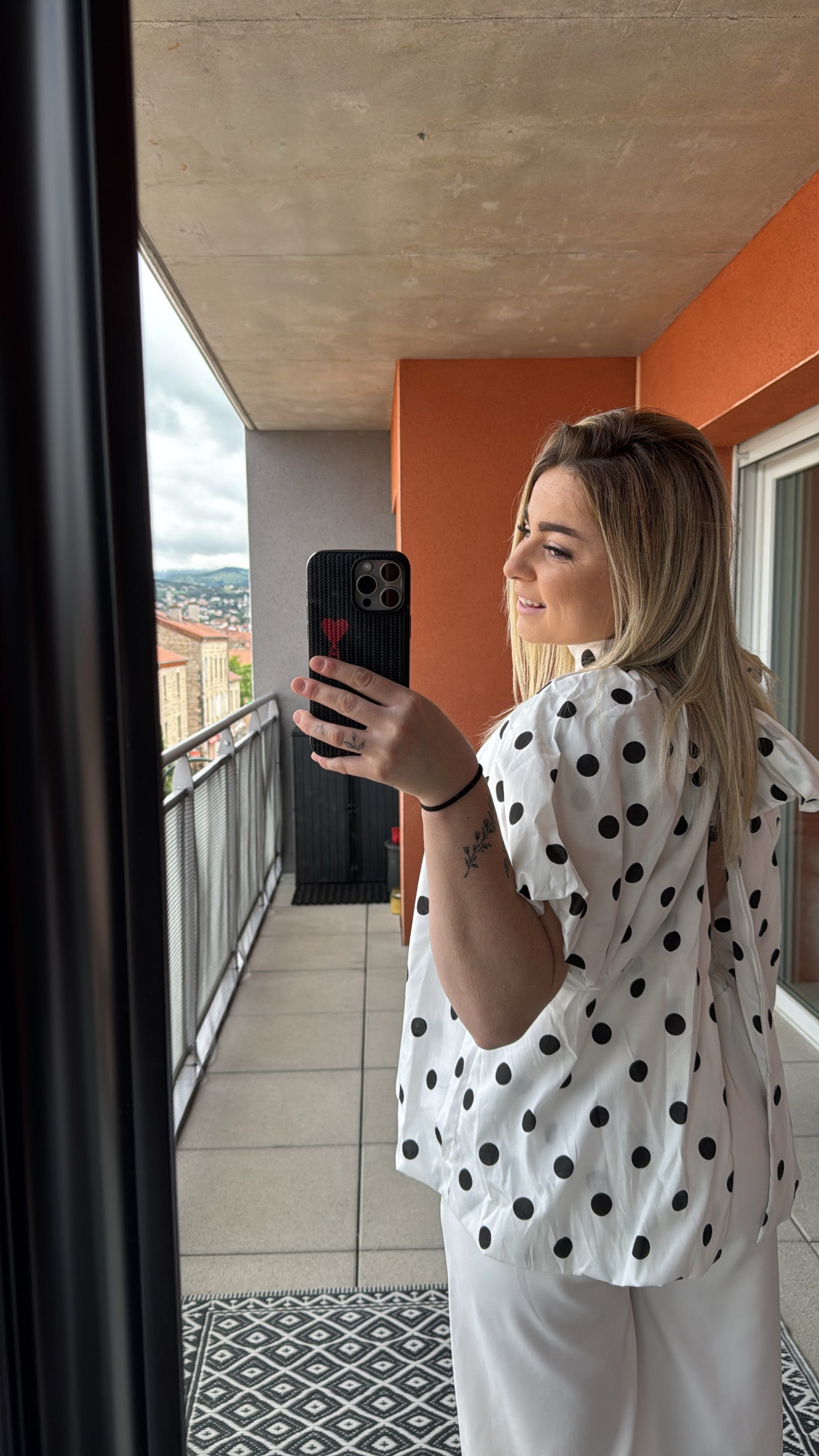 Blouse à pois