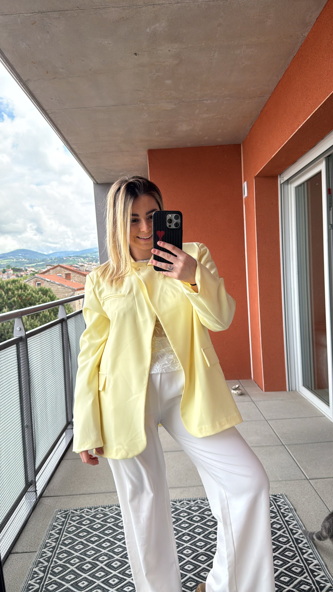Blazer jaune pastel