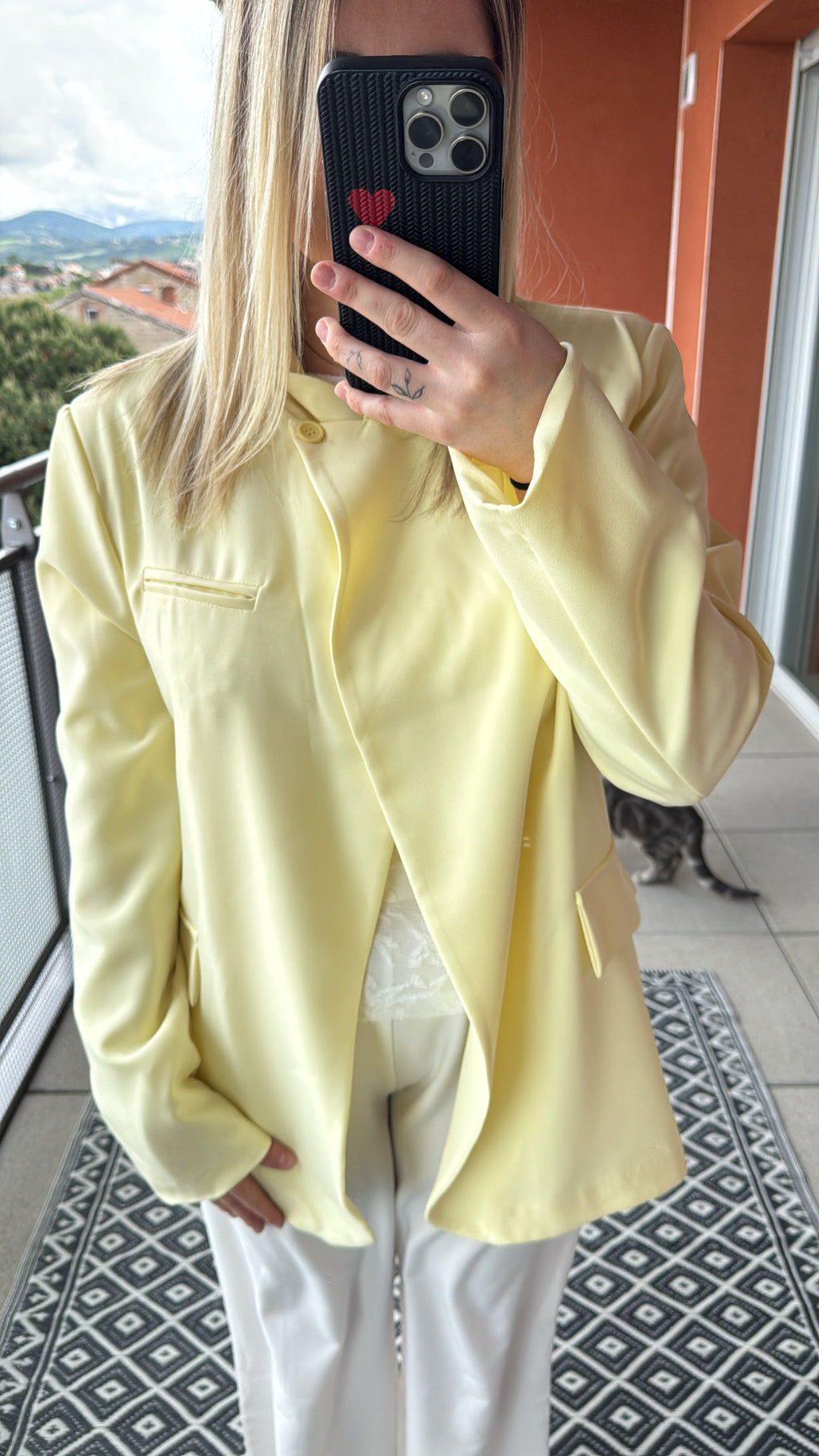 Blazer jaune pastel