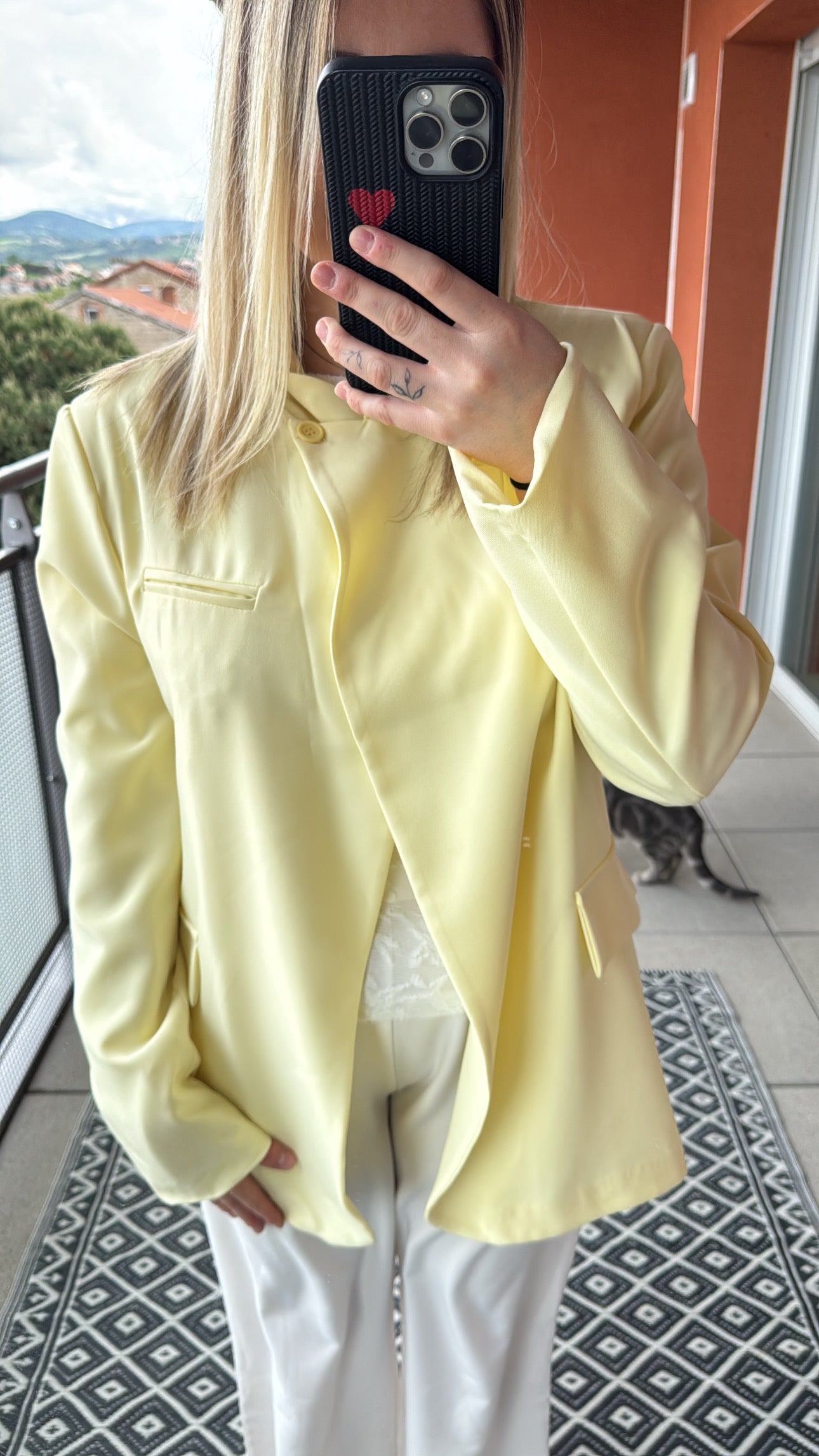 Blazer jaune pastel