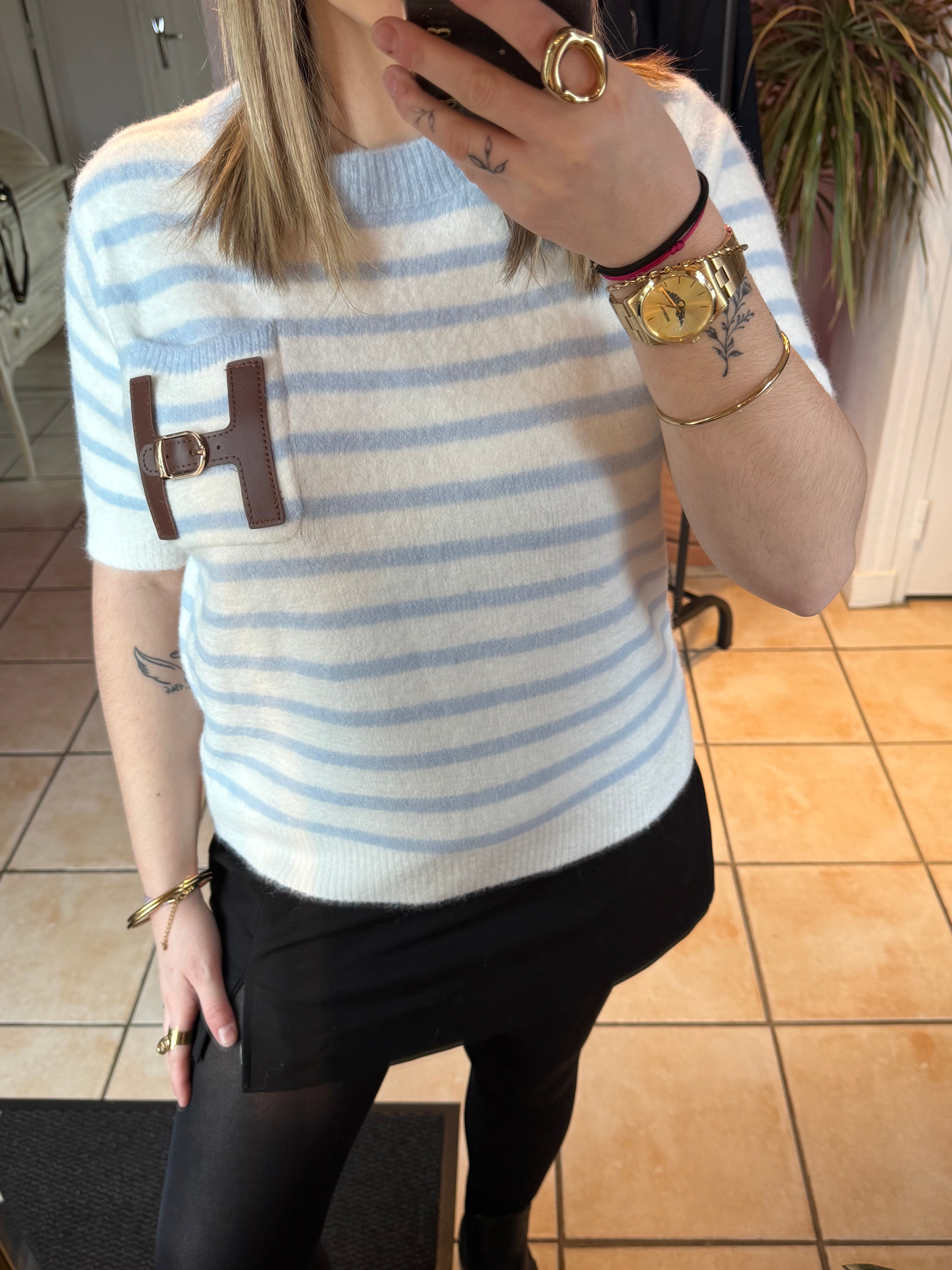 Pull rayures H ￼