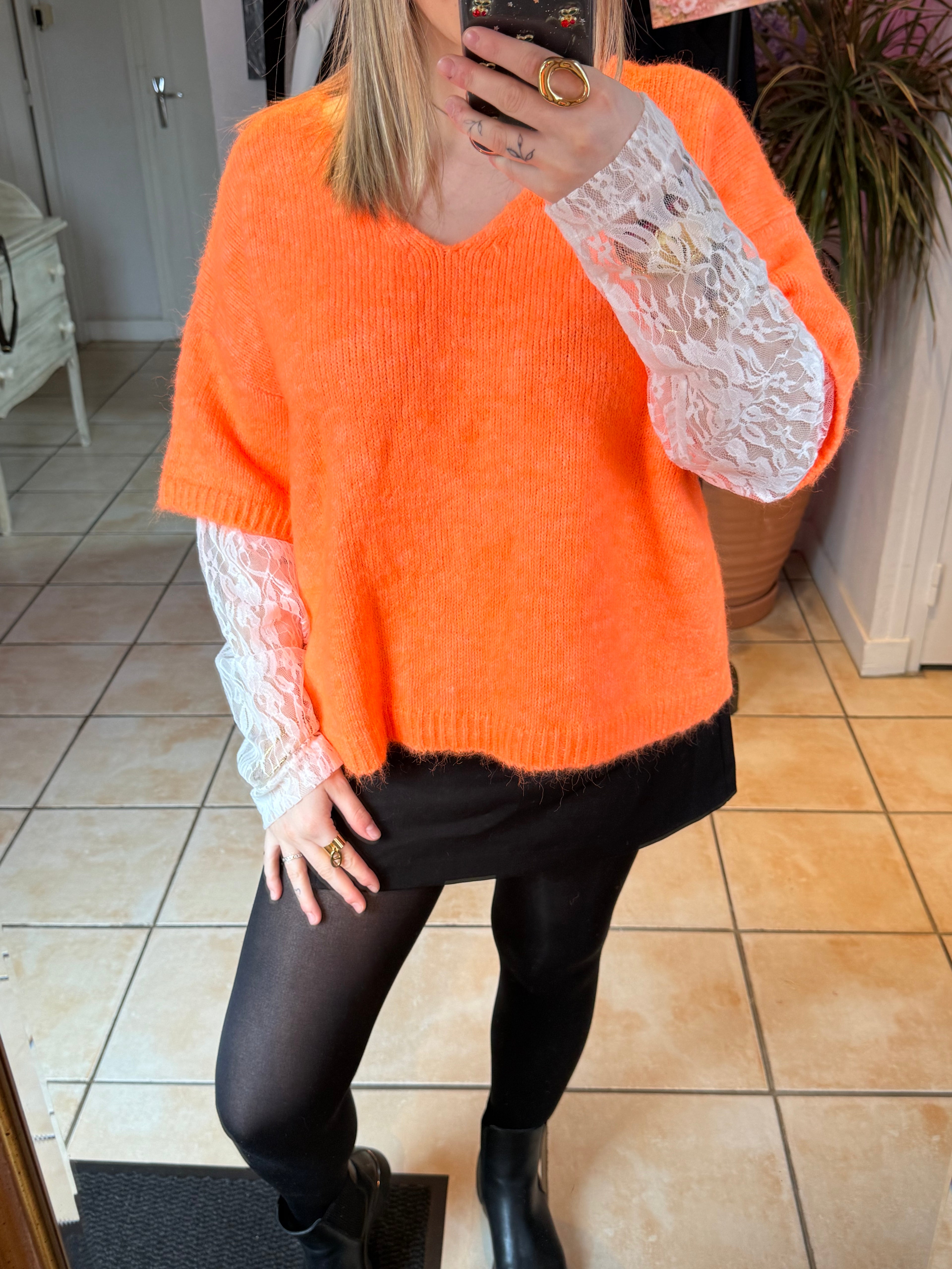 Pull à dentelle ￼