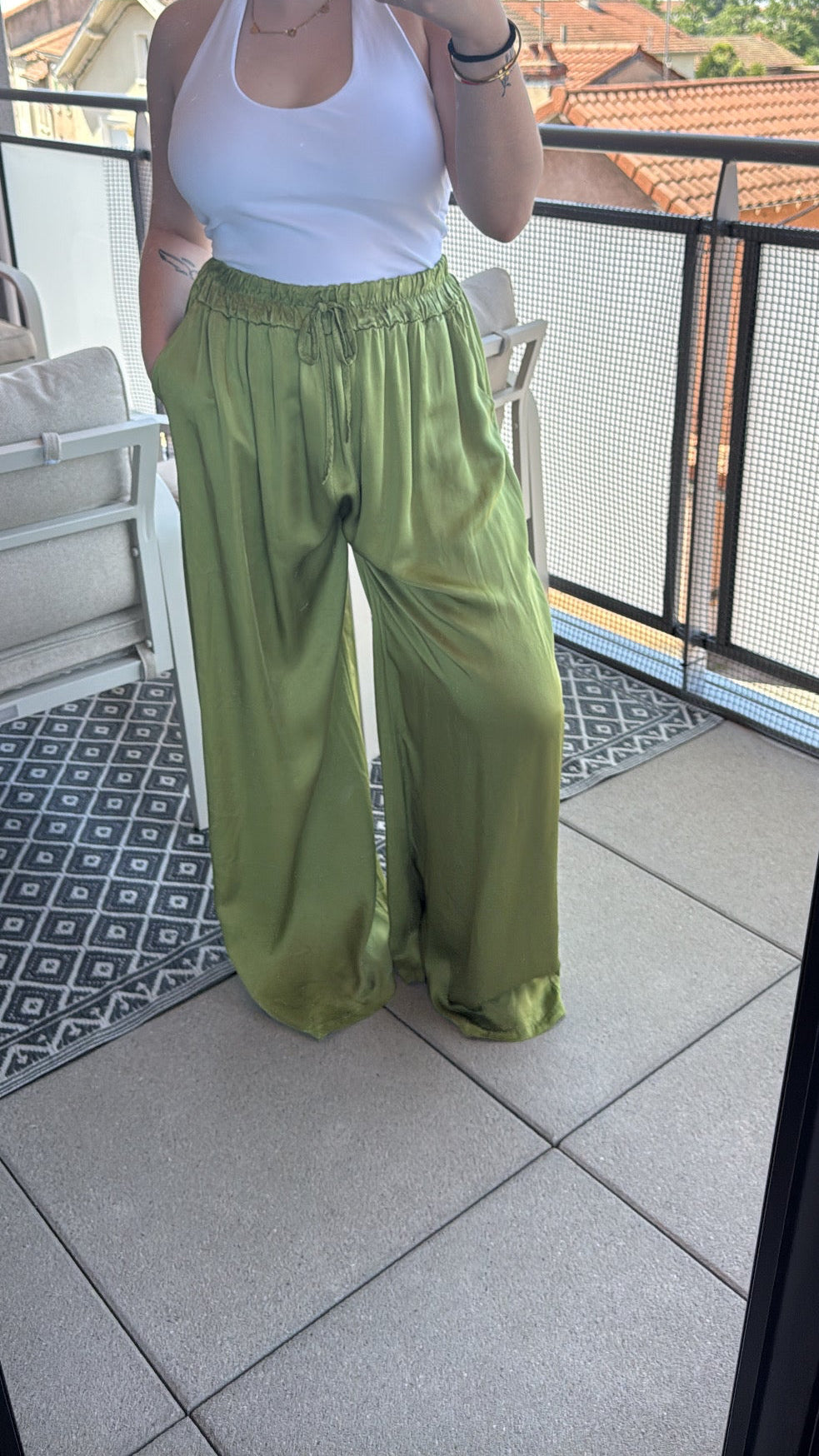 Pantalon en soie