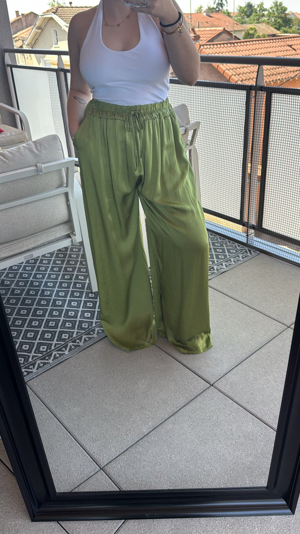 Pantalon en soie